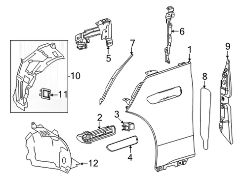 2024 Mercedes-Benz EQS 580 Fender & Components Diagram