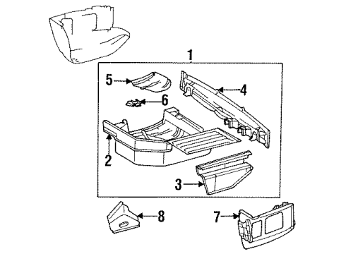 1993 Mercedes-Benz 500SEC Trunk Floor Diagram