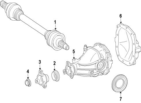 2014 Mercedes-Benz E350 Rear Axle Shafts & Differential Diagram 2