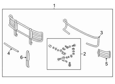 2006 Mercedes-Benz G500 Front Brush Guard Diagram