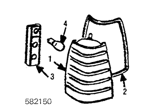 Backup Lamp Assembly Diagram for 123-820-05-56