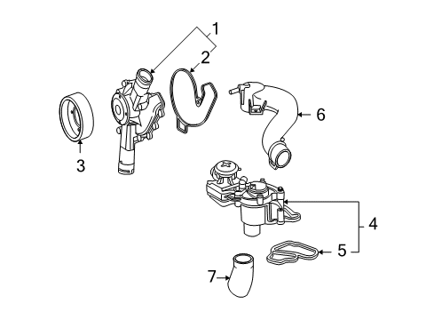 2013 Mercedes-Benz S65 AMG Water Pump Diagram