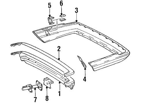 1985 Mercedes-Benz 500SEL Rear Bumper Diagram