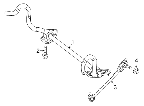 2019 Mercedes-Benz E450 Stabilizer Bar & Components - Front Diagram 2