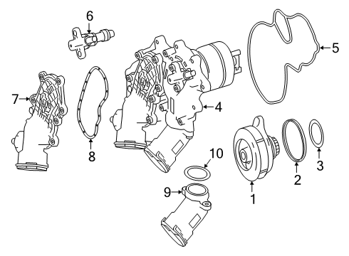 2018 Mercedes-Benz S560 Water Pump