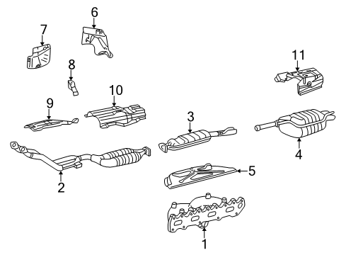 1996 Mercedes-Benz C220 Exhaust Components Diagram