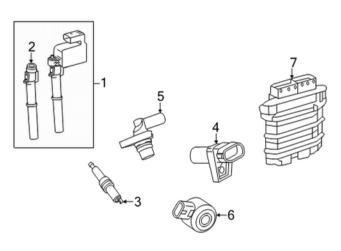 Ignition Coil Diagram for 254-906-04-00