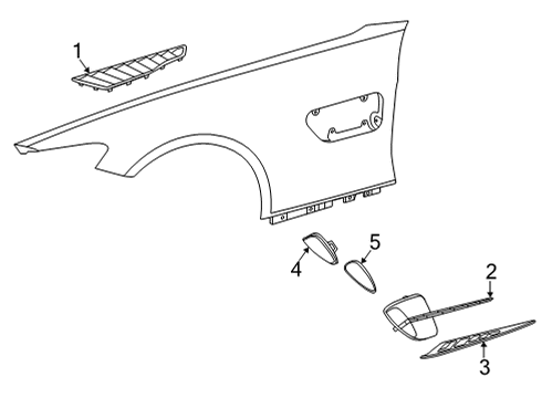 2019 Mercedes-Benz AMG GT R Exterior Trim - Fender Diagram