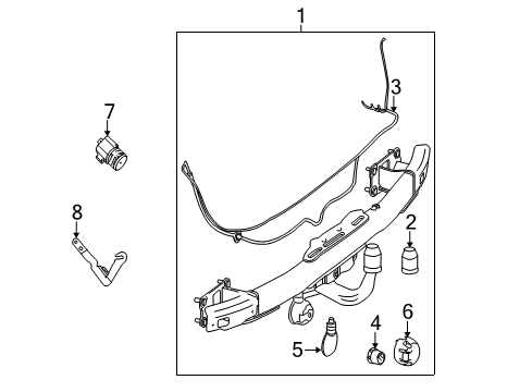 2008 Mercedes-Benz C63 AMG Trailer Hitch Components Diagram