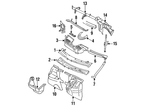 1991 Mercedes-Benz 300CE Sheet Metal Diagram