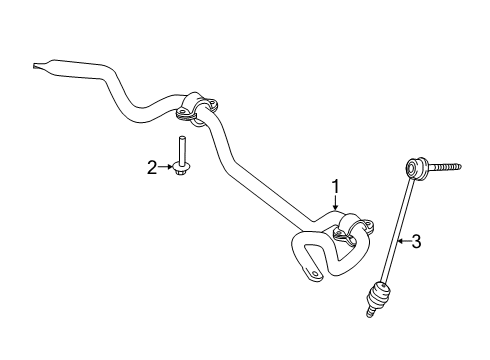 2018 Mercedes-Benz S560 Stabilizer Bar & Components - Front Diagram 3