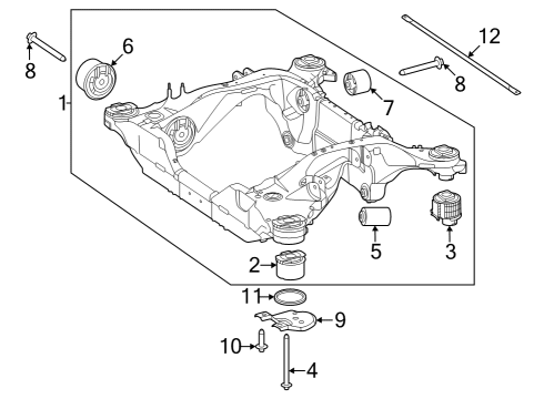 2024 Mercedes-Benz EQS 450+ SUV Suspension Mounting - Rear Diagram