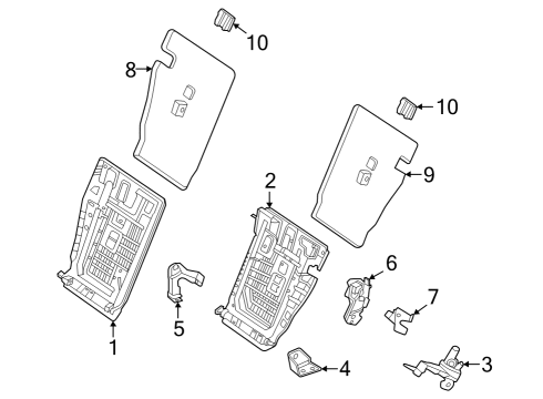 2023 Mercedes-Benz EQS AMG Rear Seat Components Diagram 3