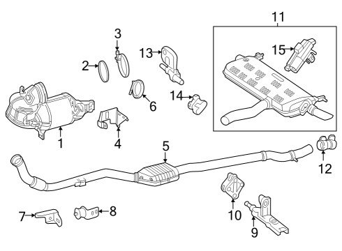 2023 Mercedes-Benz GLC300 Exhaust Components Diagram 1