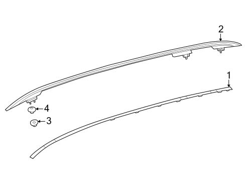 2022 Mercedes-Benz EQB 350 Exterior Trim - Roof Diagram 1