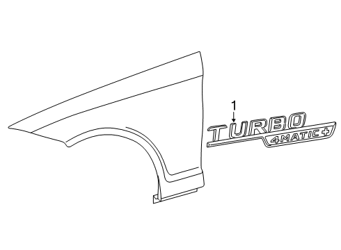 2019 Mercedes-Benz CLS53 AMG Exterior Trim - Fender Diagram