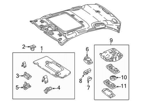 2021 Mercedes-Benz E53 AMG Interior Trim - Roof Diagram 5