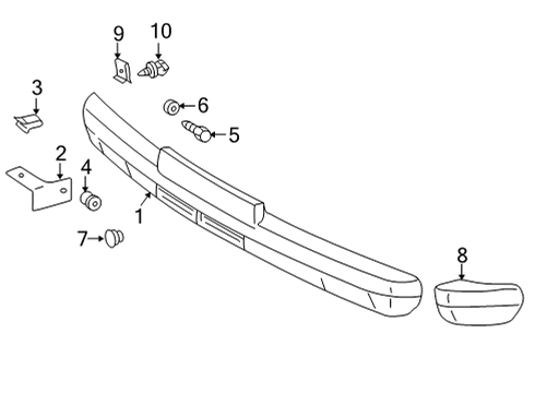 2006 Mercedes-Benz G55 AMG Bumper & Components - Front Diagram