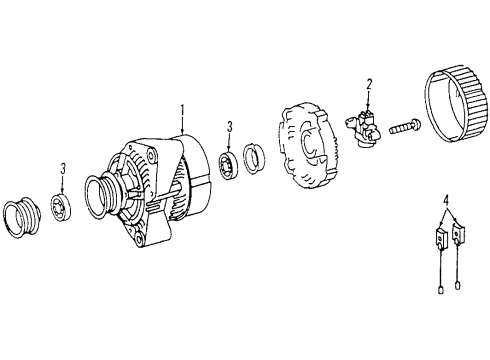 2001 Mercedes-Benz SLK230 Alternator Diagram 1