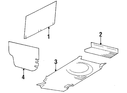 1986 Mercedes-Benz 560SL Interior Trim Diagram 2