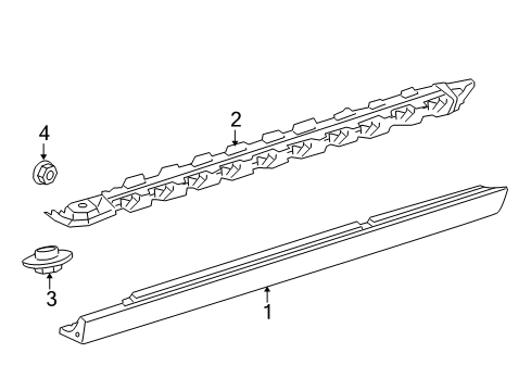 2021 Mercedes-Benz GLC63 AMG Exterior Trim - Pillars Diagram 2