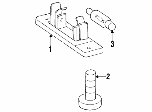 1998 Mercedes-Benz CL600 License Lamps Diagram