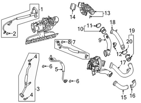 2021 Mercedes-Benz E53 AMG Turbocharger Diagram 1