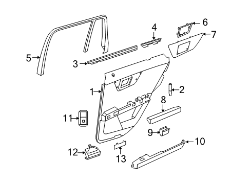 Armrest Diagram for 204-730-05-28-9G23