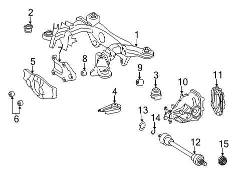 2013 Mercedes-Benz CL600 Drive Axles - Rear Diagram