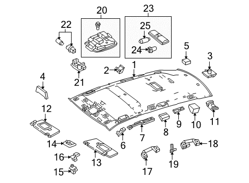 Dome Lamp Diagram for 204-820-49-01-8N96