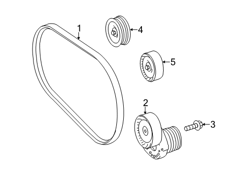 2012 Mercedes-Benz SLK250 Belts & Pulleys, Maintenance Diagram