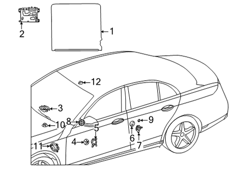 2022 Mercedes-Benz S580 Sound System Diagram 1