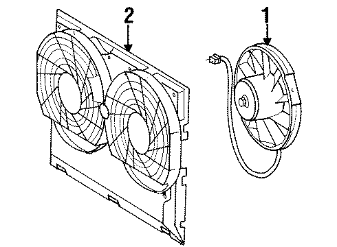 1993 Mercedes-Benz 300D Condenser Fan