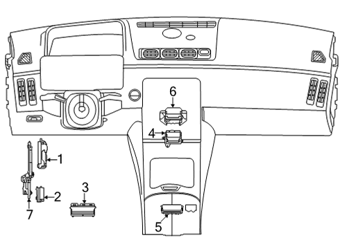 2021 Mercedes-Benz S580 Control Units Diagram 1