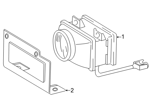 2001 Mercedes-Benz SLK230 Front Lamps - Fog Lamps Diagram 1