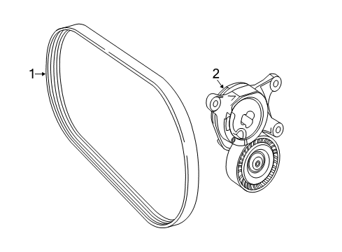 2018 Mercedes-Benz GLA250 Belts & Pulleys, Cooling Diagram 2