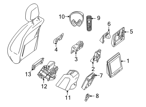 2012 Mercedes-Benz GLK350 Entertainment System Components