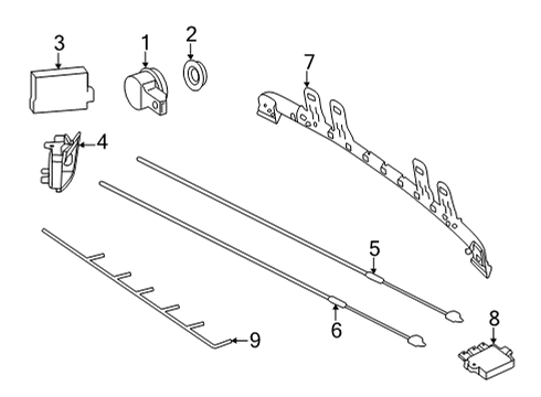 2024 Mercedes-Benz C43 AMG Electrical Components - Rear Bumper Diagram 2