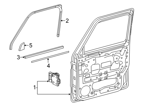 Molding Strip Diagram for 463-698-89-01