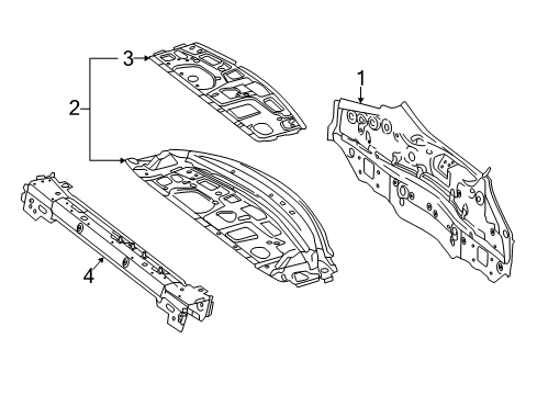 2014 Mercedes-Benz CLA45 AMG Rear Body Diagram