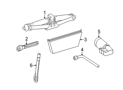 2022 Mercedes-Benz GLB250 Jack & Components