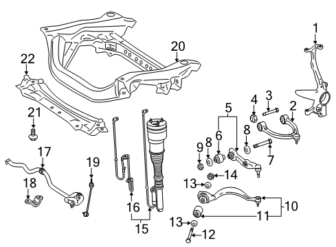 2013 Mercedes-Benz CL550 Front Suspension, Control Arm, Stabilizer Bar Diagram 2