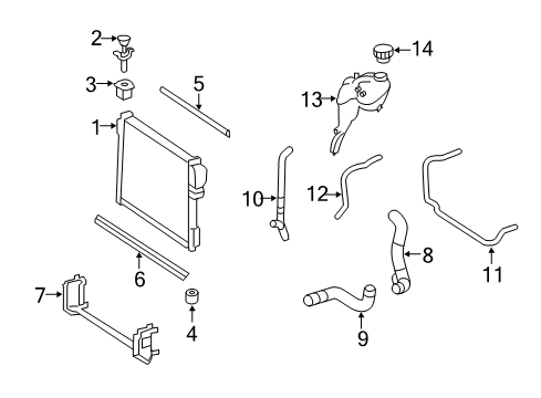 Reservoir Hose Diagram for 221-501-60-84