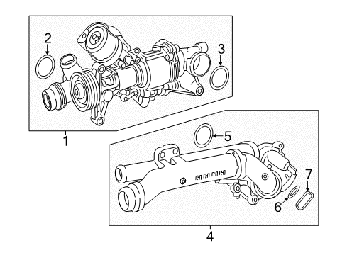 2019 Mercedes-Benz E300 Water Pump Diagram