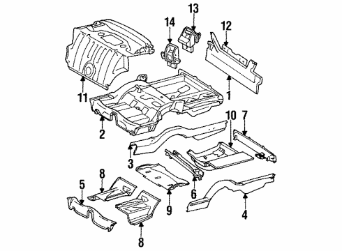 1989 Mercedes-Benz 300E Rear Body Diagram