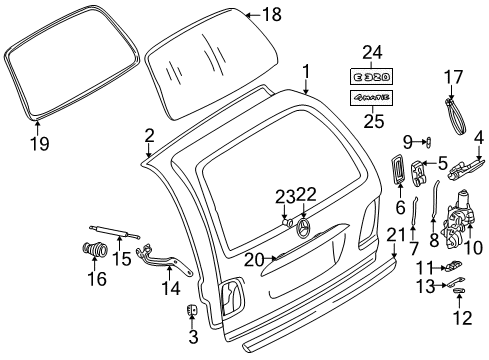 Handle, Inside Cover Diagram for 210-766-02-91