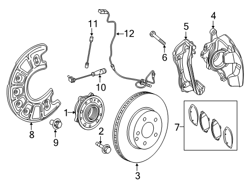 2018 Mercedes-Benz C43 AMG Front Brakes Diagram 2