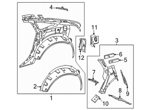 2023 Mercedes-Benz EQS 580 Inner Structure - Quarter Panel