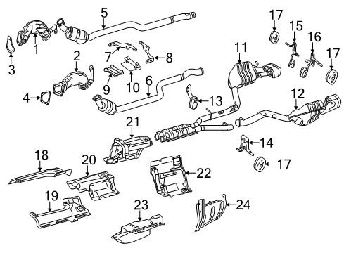 2012 Mercedes-Benz E63 AMG Exhaust Manifold Diagram