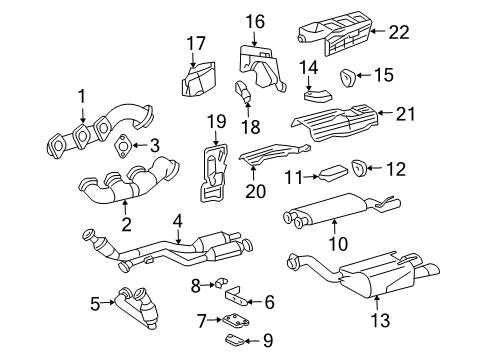 Rear Muffler Insulator Diagram for 208-492-00-44